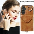 thumbnail image 4 of Allytech Galaxy A54 5G Case Wallet with Cards Holder & Detachable Shoulder Strap, Ring Holder Kickstand Vintage PU Leather Shockproof Wallet Case Cover for Samsung Galaxy A54 5G - Brown, 4 of 14
