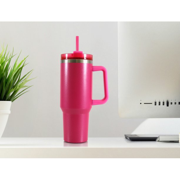 Pink Steel A Taste Of… 7” (81,Canada) Mainstays 40 oz Stainless Steel Tumbler with Straw and
