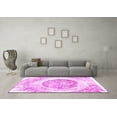 thumbnail image 3 of Ahgly Company Indoor Round Abstract Pink Contemporary Area Rugs, 5' Round, 3 of 4
