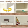 thumbnail image 5 of Wooden Cabinets, Portable Wardrobe Closet Storage Organizer for Clothes,Clothes Dresser, Magnetic Doors with 4 Cubes & Hanging Rod,10 pcs hangers , Baby Wardrobe Storage Cabinet,White, 5 of 21