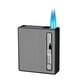 thumbnail image 2 of Encendedor de Pitillera a Prueba de Viento | Caja de metal de doble llama directa | Capacidad para 20 | Acabado Esmerilado Elegante | Construcción de aleación duradera | Regalo personalizado, 2 of 6