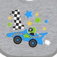 thumbnail image 4 of Inktastic Happy 1st Birthday Blue Racing Car Boys or Girls Baby Bib, 4 of 4