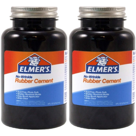 Elmer's No-Wrinkle Rubber Cement (2-Pack)