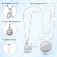 thumbnail image 3 of Yami 10-11mm Cultured Gray Pearl Necklace with 925 Sterling Silver Cubic Zirconia Gifts for Her, 3 of 8