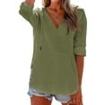thumbnail image 4 of Cotton Linen Hoodie Zip up Essentials Hoodie Gauze Shirts Athletic Cooling Jacket with Pocket Ultra Lightweight Zip Hoodie Women Long Sleeve Hooded Sweatshirt Beach Gauze Coverup,Green,L, 4 of 6