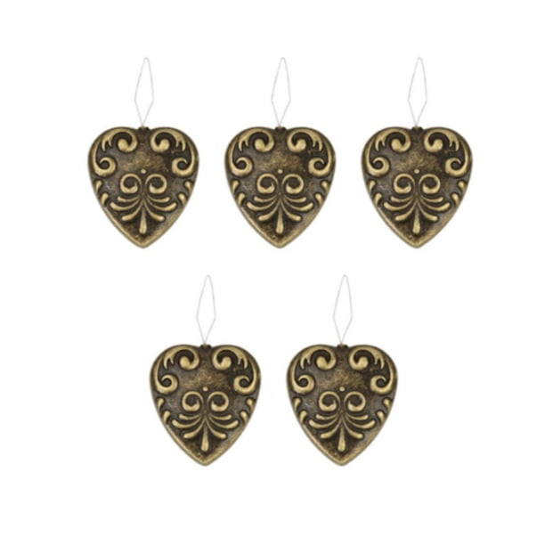 Kit de 5 enhebradores de agujas, herramientas manuales, manualidades de metal, organizador con forma de corazón, costura Cobre