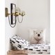 thumbnail image 4 of Creative Iron Wall Lamp, Brown Glass Lampshade, Metal Wall Lamp, Bedroom, Living Room for Living Room, Dining Room, Hallway, Black (No Bulb), 4 of 4