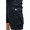 thumbnail image 6 of RAW X Mens Belted 12.5" Inseam Knee Length Cargo Shorts, Navy, 32, 6 of 7