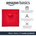 thumbnail image 4 of Basics Cube Organizer Storage Bins Handles, Collapsible Fabric, Pack of 6, 10.5"x10.5"x11", Red, 4 of 11