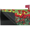 thumbnail image 4 of Spring Tulips Flowers Summer Magnetic Mailbox Cover Floral MailWraps Garden Yard Home Decor for Outdoor Oversized-25.5" x20.8", 4 of 5