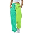 thumbnail image 2 of Baqcunre Women's Relaxed Breathable Blend Color Gradient Casual Pant with Side Pocket Size S-XXL,Women's Pants Womens Sweatpants Joggers for Women Pants for Women Mint Green, 2 of 4