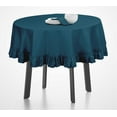 thumbnail image 2 of Vargottam Nappe à Volants en Coton Uni, Couverture Ronde, Diamètre 69 Pouces, Bleu Sarcelle, 2 of 9