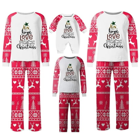 

Yubatuo Christmas Pajamas Family Christmas Pajamas Matching Sets Family Matching Pajamas Set Xmas Sleepwear Christmas Jammies Christmas Pjs Sets for Women Men Boy Girl Best Christmas Gift