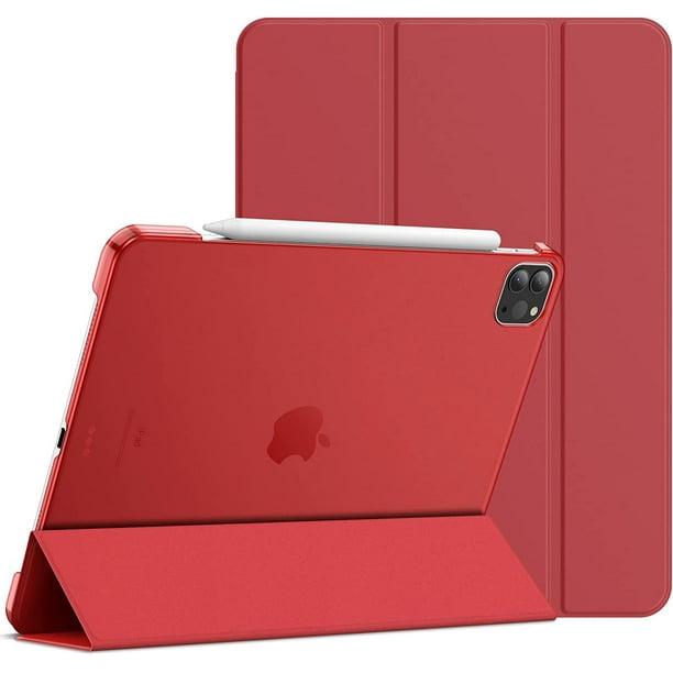 Supershield Coque iPad Pro 11, Coque Arrière Rigide Mince pour iPad Pro 11 Pouces 4e Génération 2022 / 3e Génération 2021 / 2e Génération 2020 - Rouge