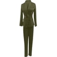 thumbnail image 2 of Blazer para mujer con trajes de pantalón, trabajo de oficina, traje de negocios, chaqueta, conjunto de traje de 2 piezas, 2 of 4