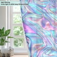 thumbnail image 4 of Iridescent Liquid Marble Sheer Curtains Grommet Drapes Light Filtering for Bedroom Living Room 2 Panels 52" x 63", 4 of 7