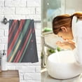 thumbnail image 7 of Yayeee 2 Pack Hand Towels for Bathroom 100% Cotton 16" x 28" Soft Absorbent Kitchen Towel, Red Abstract Lines, 7 of 7