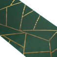 thumbnail image 3 of Efavormart 9FT Hunter Emerald Green Geometric Table Runner With Gold Foil Patterns, 3 of 11