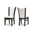 thumbnail image 3 of Baxton Studio Adley Modern and Contemporary 5-Piece Dark Brown Finished White Faux Leather Dining Set, 3 of 5