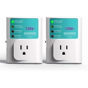 Single Outlet Surge Protector for Refrigerator, Power Surge Protector with Ground Protected Light Indicators, Adjustable Protector for Washing Machine, TV and Freezer, 15A, 120V,2 Pack