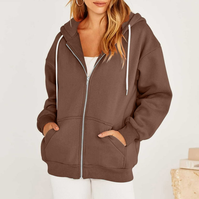 YanHoo Full Zip Up Hoodies for Women Long Sleeve Drawstring YanHoo Full Zip Up Hoodies for Women Long Sleeve Drawstring