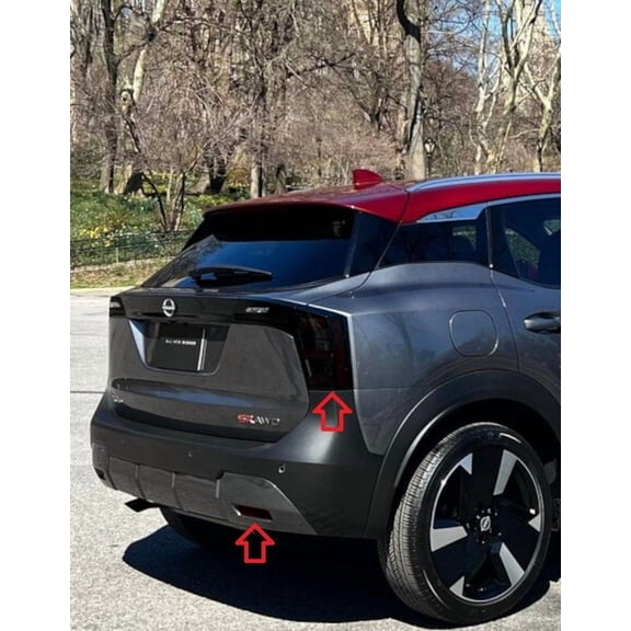 For The BlingLights Tinted Taillamp Film Covers for 2025 2026 Nissan Kicks