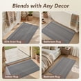 thumbnail image 7 of SIXHOME 17" x 30" Kitchen Rug and Mat Nonslip Stripes Indoor Floor Rug Gray, 7 of 7