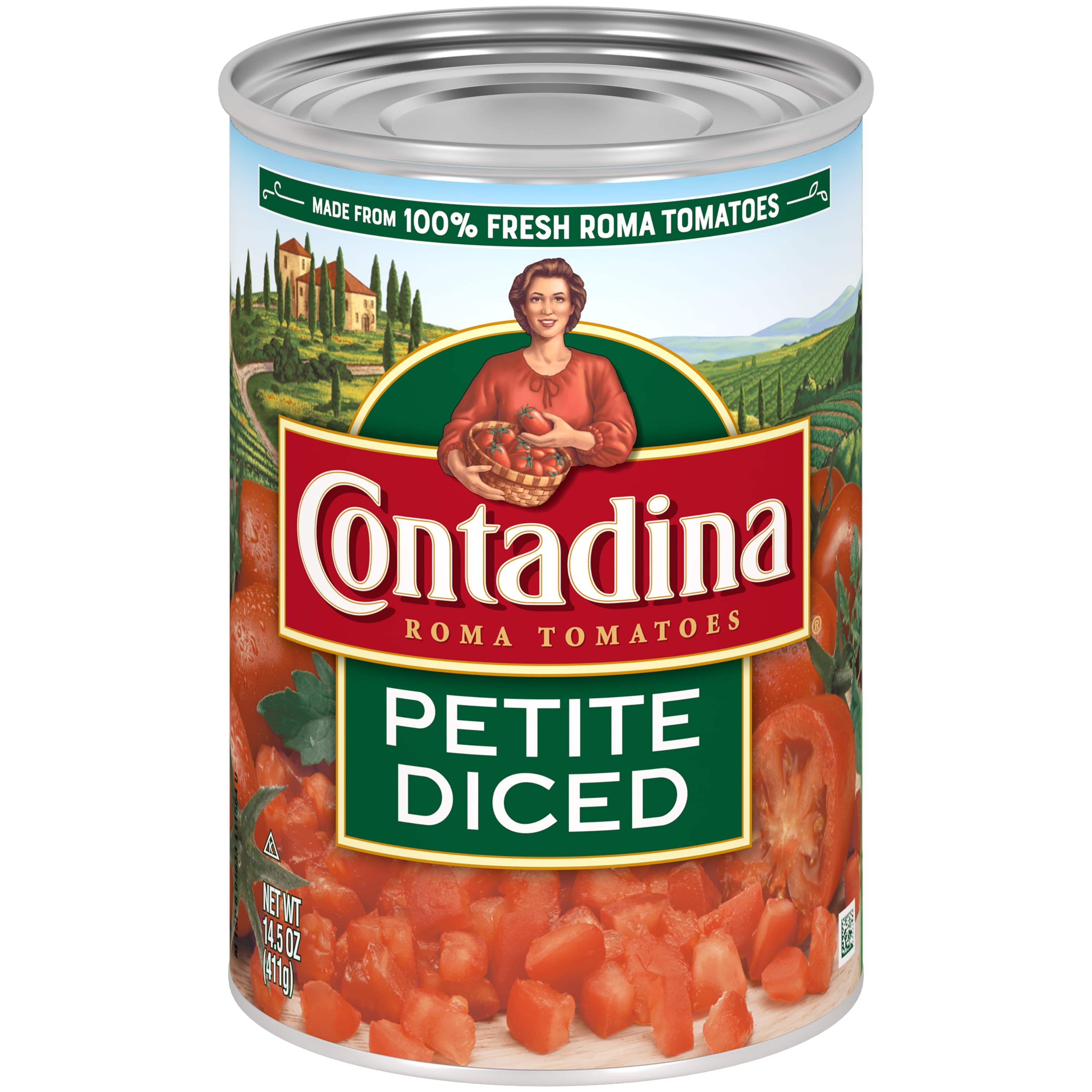 Contadina Petite Diced Roma Tomatoes, 14.5 oz Can
