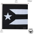 thumbnail image 6 of Motique Accessories Large Cotton Bandanas - Puerto Rican Flag- Black and White for Adult Unisex, 6 of 6