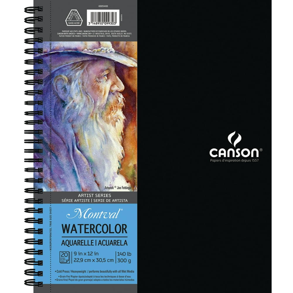 Canson Artist Series Watercolor Book, 9in x 12in, 20 Sheets/Pad