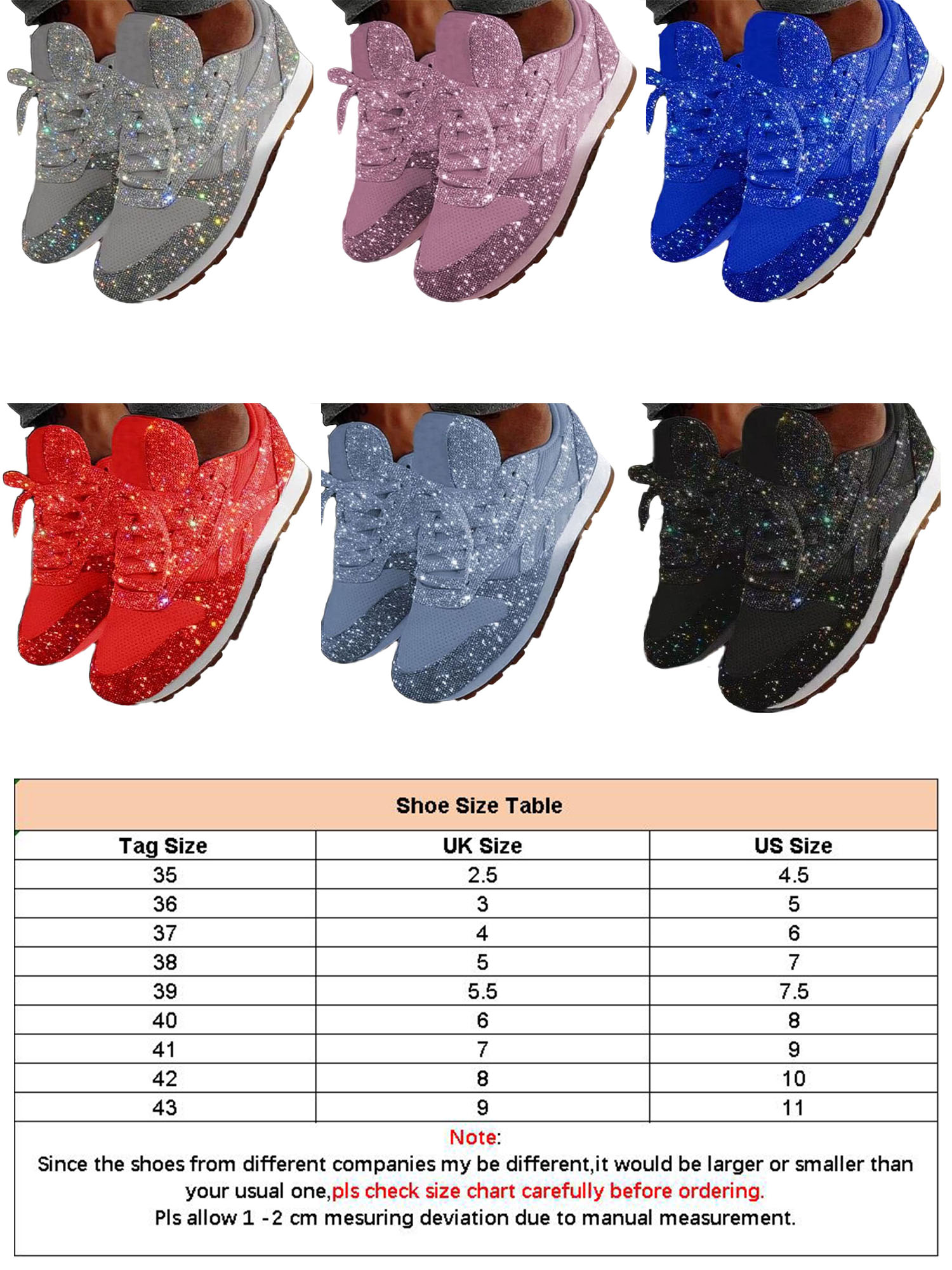 Avamo Shiny Light Low Top Sneakers for Women Teen Girls Fashion Lace up Shoes Casual School walking shoes - image 2 of 2