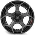 thumbnail image 2 of 4PLAY Wheels 4P50 22 Inch Rims Fit 5x127 & 5x139.7 22x10 Gloss Black Brushed with Tinted Clear (Set of 4), 2 of 4