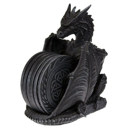 

Dark Dragon Table Coasters Set Sculpture Cool Finish