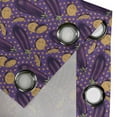thumbnail image 4 of Ambesonne Eggplant Grommet Curtain, Retro Realistic Dotted, 50" x 84", Purple Orange, 4 of 6