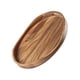 thumbnail image 1 of Bandeja para servir de madera de acacia con asas, redonda de 17 x 13 pulgadas, bandeja otomana decorativa para sala de estar, mesa de centro, desayuno en cama, expositor de velas, 1 of 7