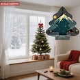 thumbnail image 3 of Stylish Metal Hanging Christmas Tree Wind Spinner - Festive Garden Decor with Concentric Lines & Starry Night Design for Yard, 3 of 7