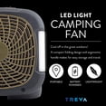 thumbnail image 3 of O2COOL Treva Ventilador portátil de 10 pulgadas con luces LED - Ventilador de camping de 2 velocidades con batería para exteriores, puerto adaptador de CA para el hogar, escritorio de oficina - Hoja d, 3 of 5
