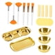 thumbnail image 2 of Kit de 23 piezas de suministros para esteticistas: esponjas, cuencos y cepillos faciales profesionales. Oro, 2 of 9