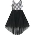 thumbnail image 1 of Sunny Fashion Vestido de Niña con Lentejuelas de Malla para Fiesta Boda Princess Tul Talla 7-14, 1 of 3