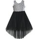 thumbnail image 1 of Sunny Fashion Vestido de Niña con Lentejuelas de Malla para Fiesta Boda Princess Tul Talla 7-14, 1 of 3