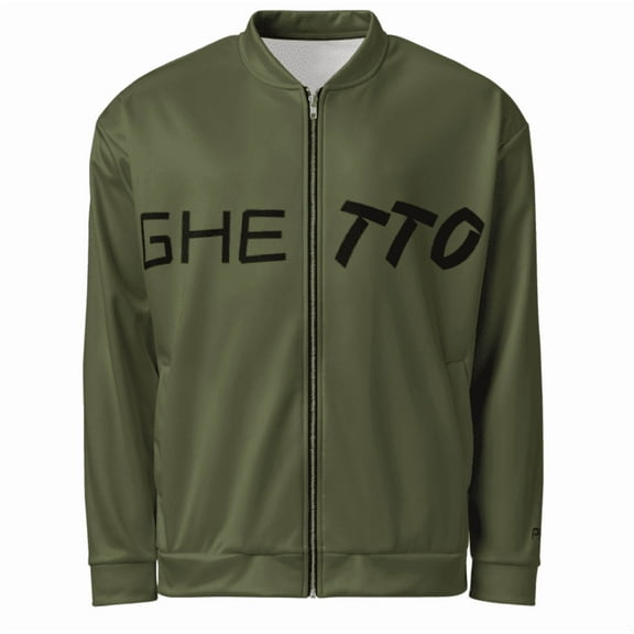 CWMBS by Tae’ Store: WORDY-WIT-IT GHETTO All-Over Print Unisex Bomber Jacket – Custom Design, Brushed Fleece & YKK Zipper