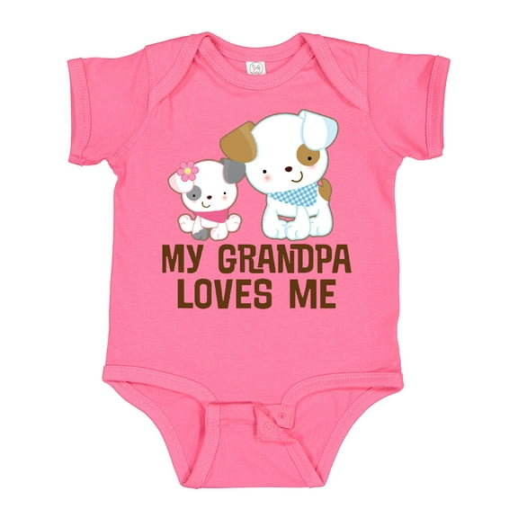 Inktastic My Grandpa Loves Me Girls Girls Baby Bodysuit