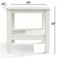 thumbnail image 2 of Adirondack Table Outdoor Side Table 18-inch Double Deck Square HIPS End Table Storage Rack Save Space, 2 of 7