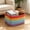 B, variant on LiUMX Color Block Woven Storage Basket, Cotton Linen Fabric Rope Organizer with Soft Handles, Multicolor Decorative Bin for Toys, Books, Snacks, Laundry and Home Closet Storage