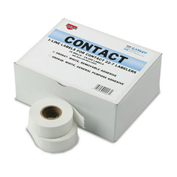 Consolidated Stamp 090947 Marque-Prix une Ligne Étiquette Amovible-.44 X.81- WE- 1200-Roll-16 Rolls-Box