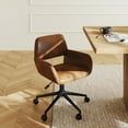 thumbnail image 1 of Homy Casa Multi-Functional Guest Room Office Chair, Adjustable, Brown Faux Suede, Rolling, 1 of 6