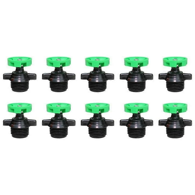 1/2 Automatic Rotating Sprinkler Head Micro Sprinkler 360 Degree Rotating Sprinkler Head for Garden Watering Green 10 pieces Ref: 2787