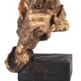 thumbnail image 4 of Suodoka Silence Is Gold Statue Antique Gold Finish Durable Resin Abstract Thinker Figurine Modern Knick-Knack Sculpture for Home Office Desk Library Desktop Decor (8.27 inches / 21 cm), 4 of 9