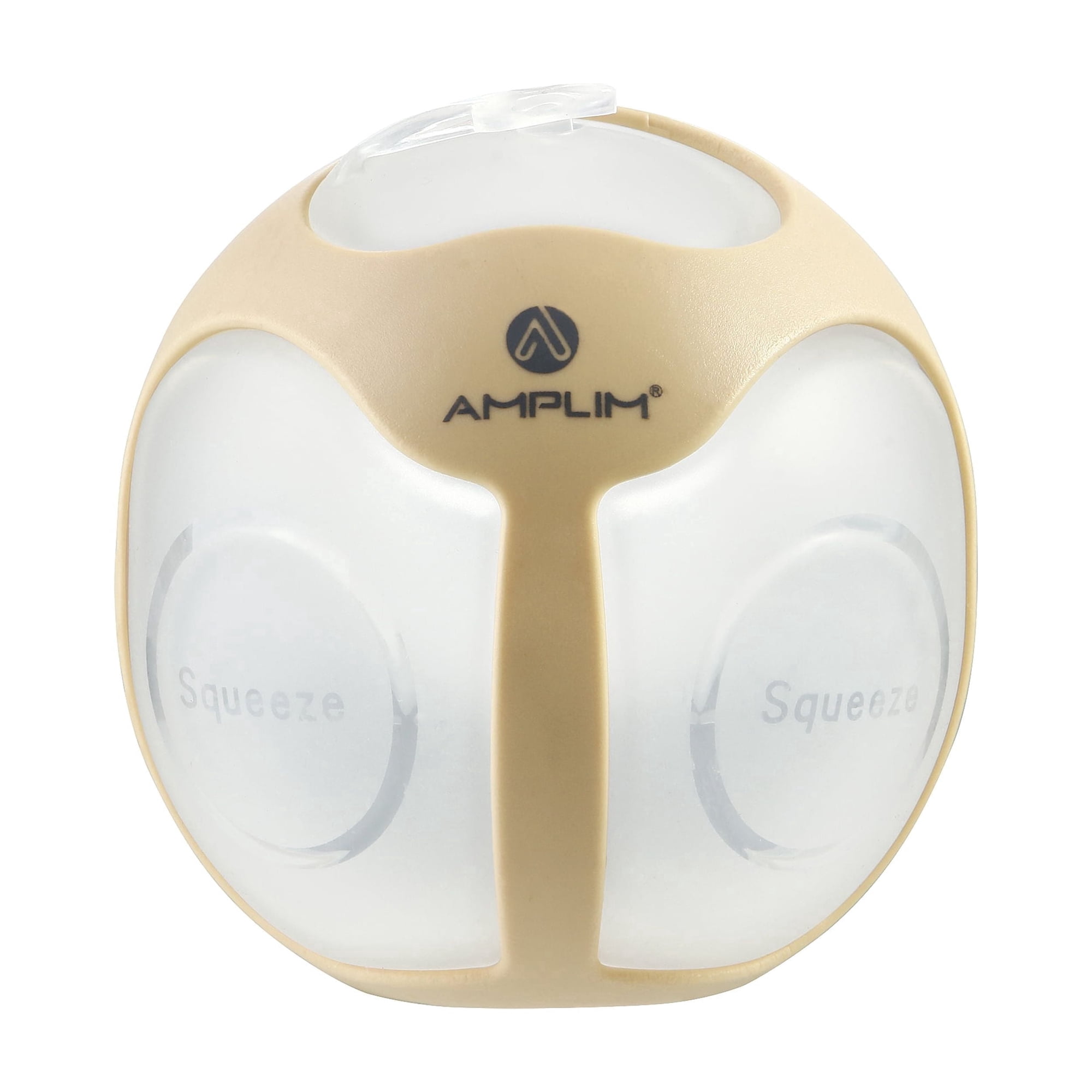 Amplim Silicone Breast Milk Collector for Breastfeeding, Wearable Manual Breast Pump 4oz, Food-Grade Silicone Milk Catcher, BPA Free Portable Breastfeeding Pump, Brown