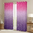 thumbnail image 3 of Homewish Glitter Stars Print Black Out Curtains, Pink Purple Sequin Print Curtains Pack of 2 (42x63 Each), Dreamy Galaxy Rainbow Bedroom Curtains, Blackout Curtains Room Decor, 3 of 7